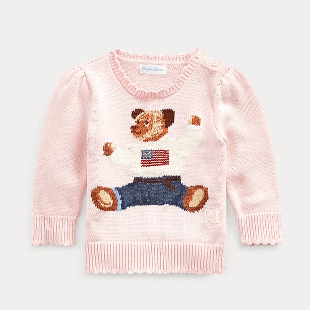 Ralph Lauren Pink Bear Sweater